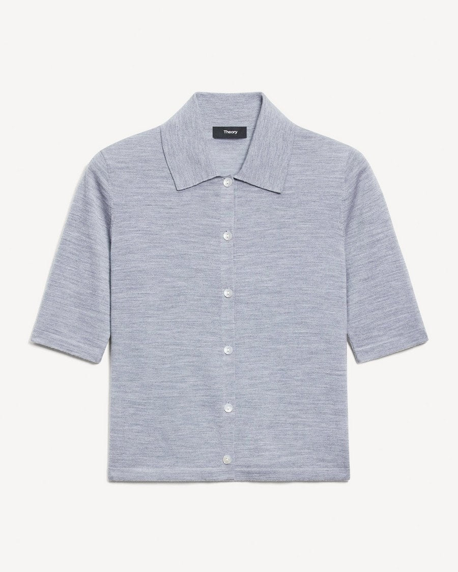 Short-Sleeve Knit Shirt in Regal Wool