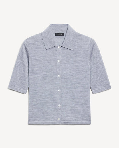 Short-Sleeve Knit Shirt in Regal Wool