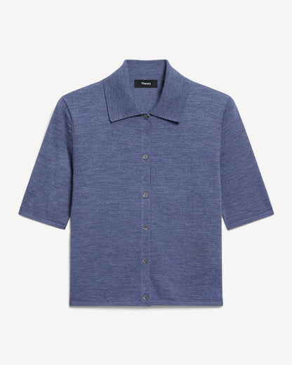 Short-Sleeve Knit Shirt in Regal Wool
