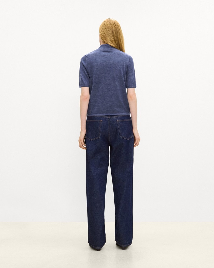 Short-Sleeve Knit Shirt in Regal Wool
