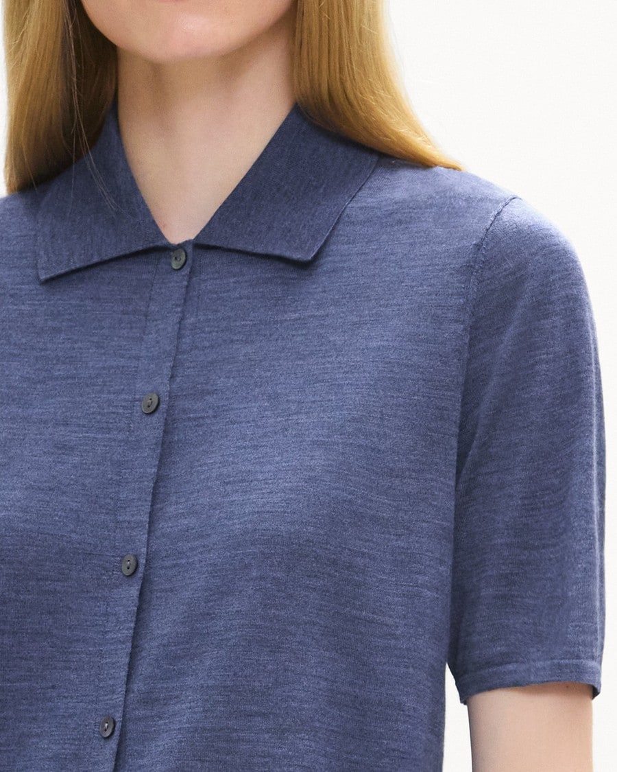 Short-Sleeve Knit Shirt in Regal Wool
