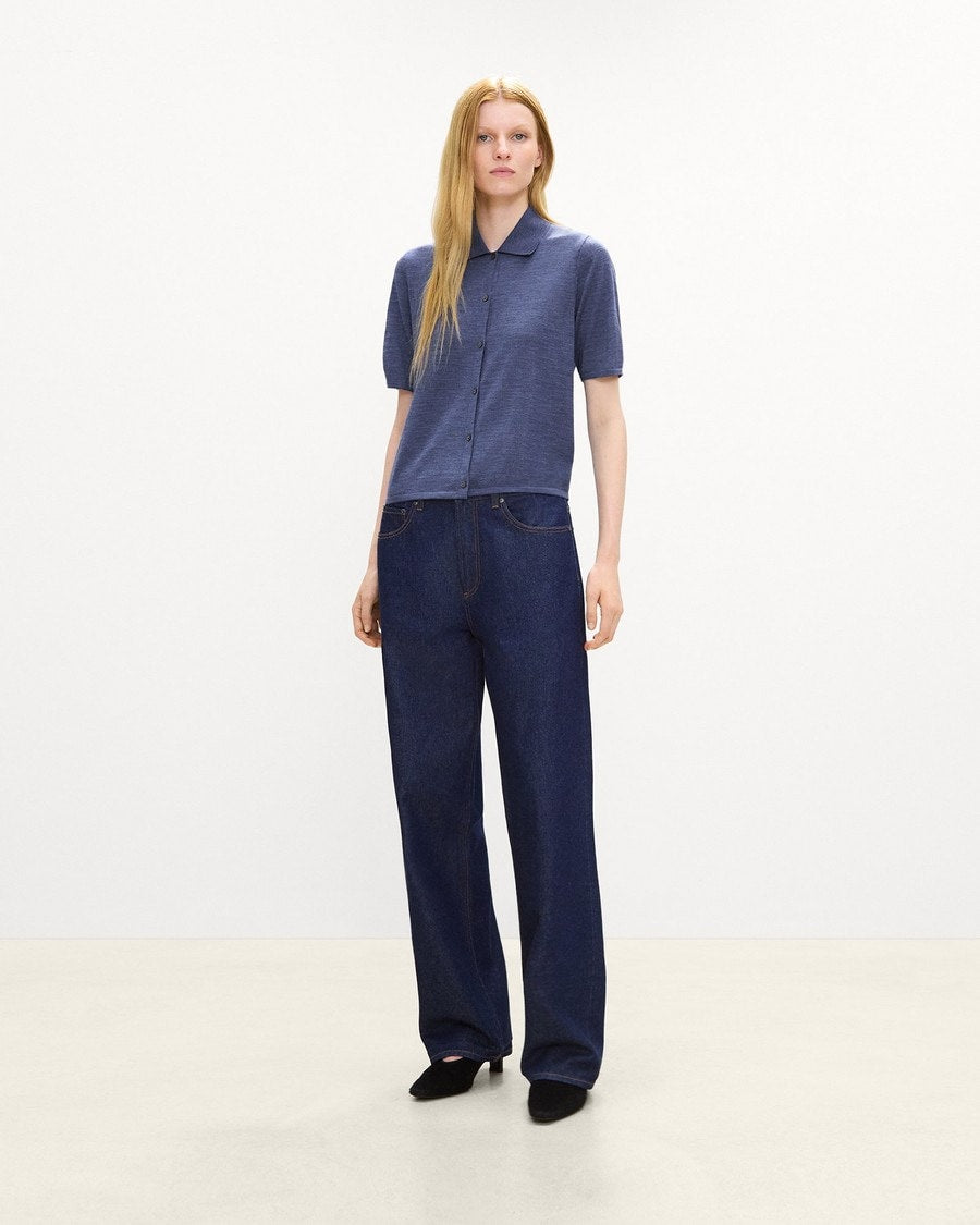 Short-Sleeve Knit Shirt in Regal Wool