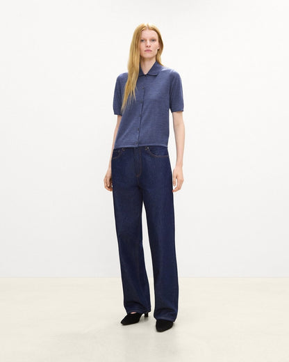 Short-Sleeve Knit Shirt in Regal Wool