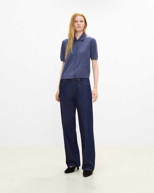Short-Sleeve Knit Shirt in Regal Wool