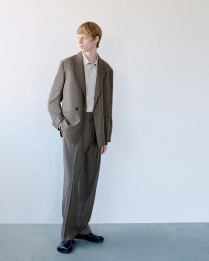 Relaxed Pleat Pant in Studio Wool