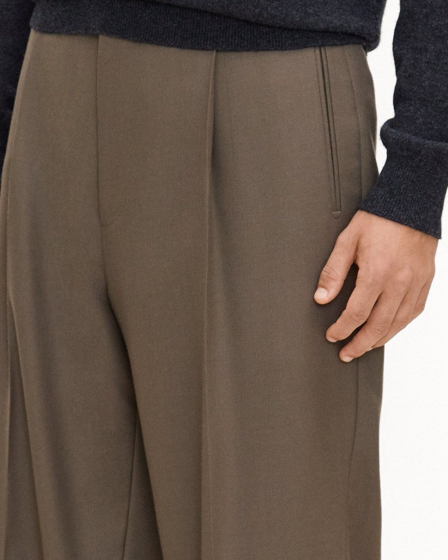 Relaxed Pleat Pant in Studio Wool