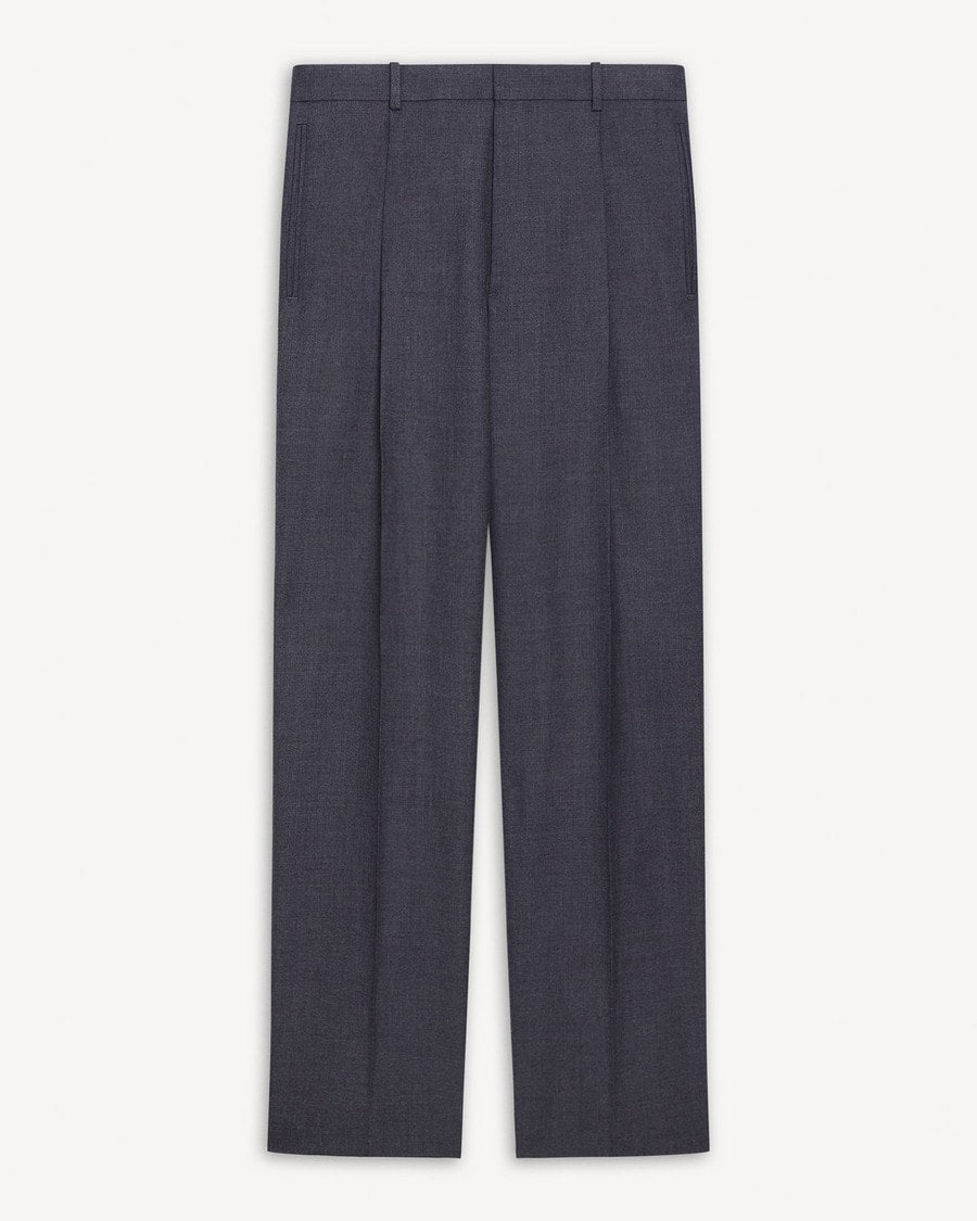 Relaxed Pleat Pant in Studio Wool