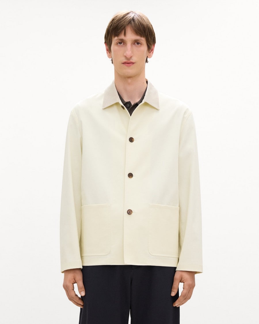 Four-Button Jacket in Moonsoft Cotton