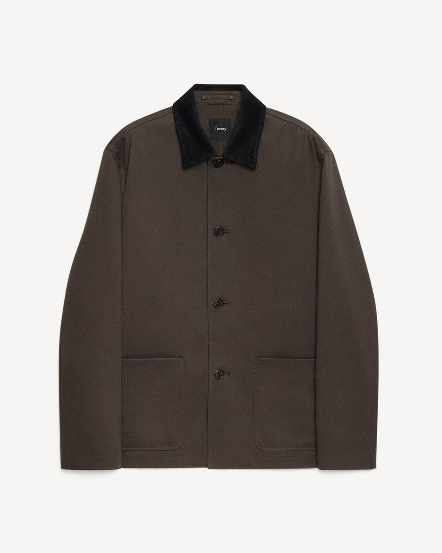 Four-Button Jacket in Moonsoft Cotton
