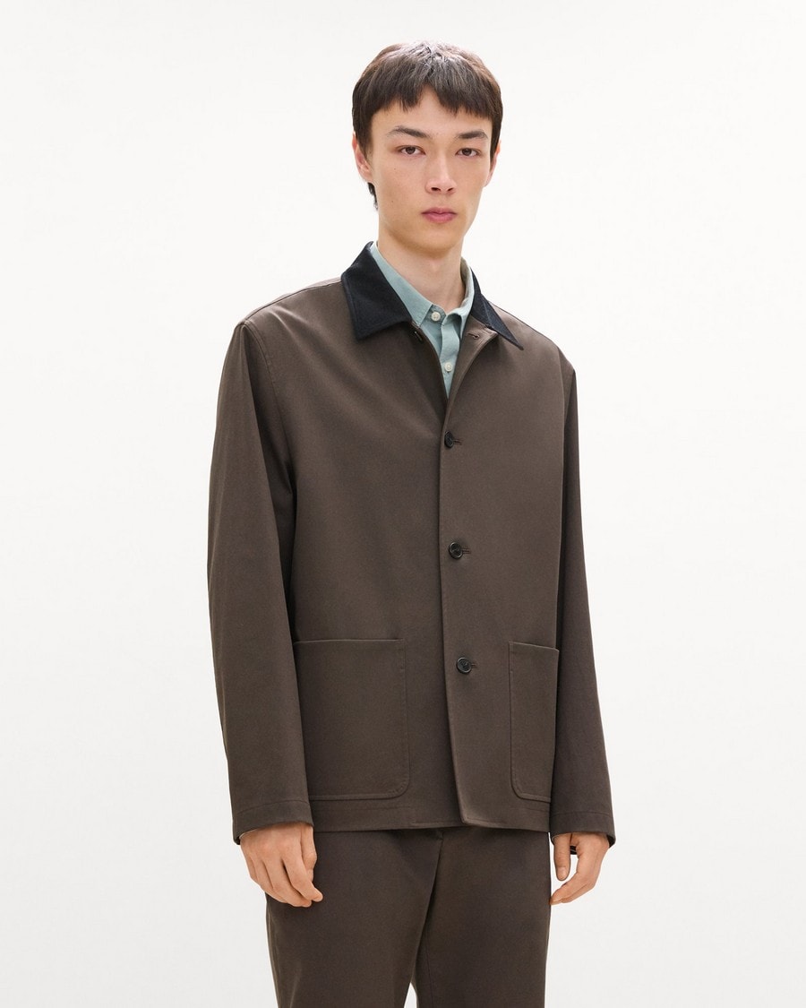Four-Button Jacket in Moonsoft Cotton