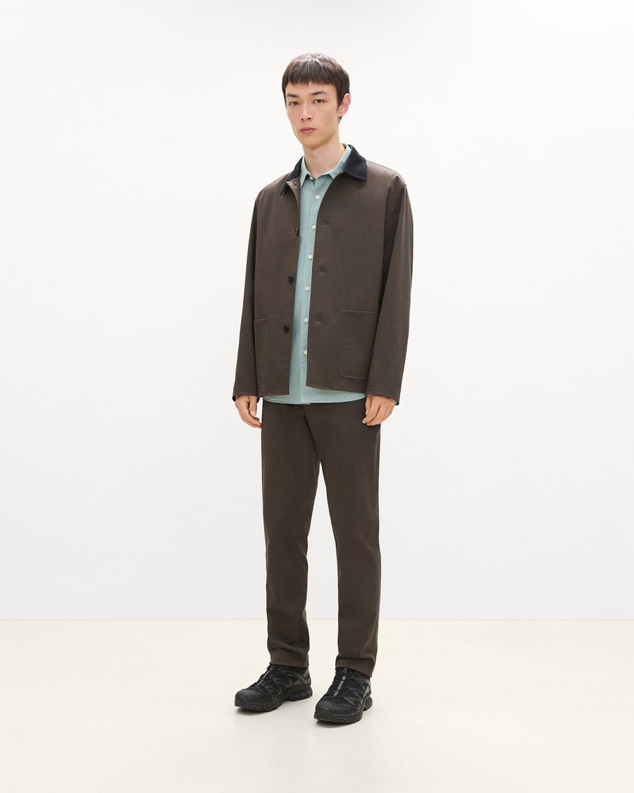 Four-Button Jacket in Moonsoft Cotton
