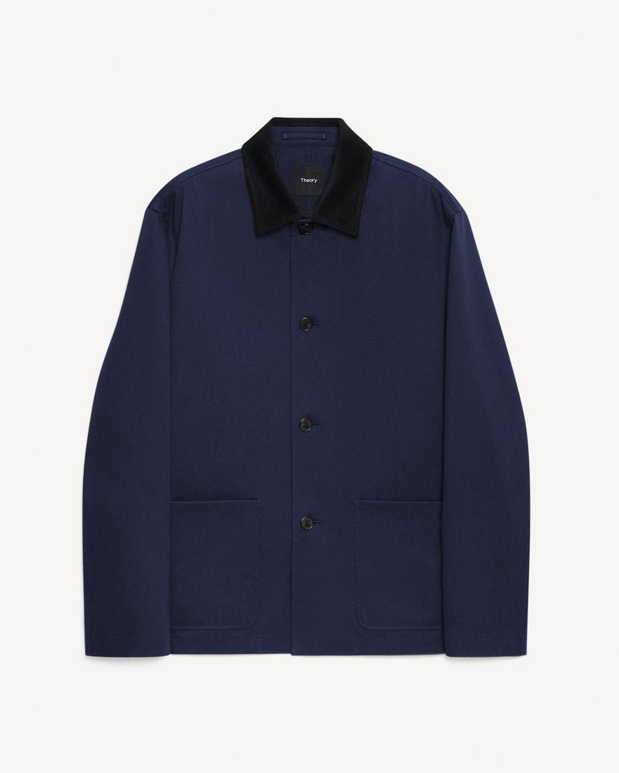 Four-Button Jacket in Moonsoft Cotton