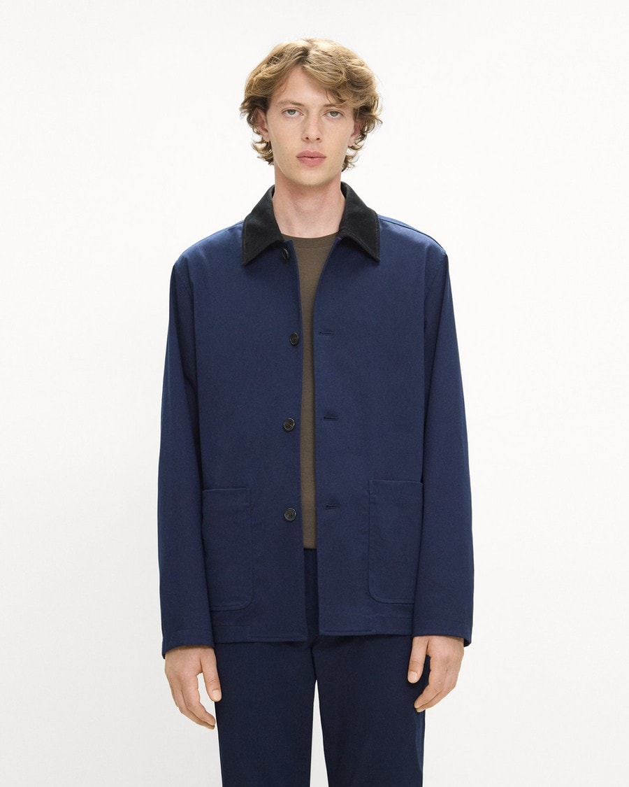 Four-Button Jacket in Moonsoft Cotton
