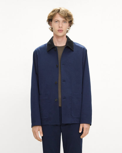Four-Button Jacket in Moonsoft Cotton