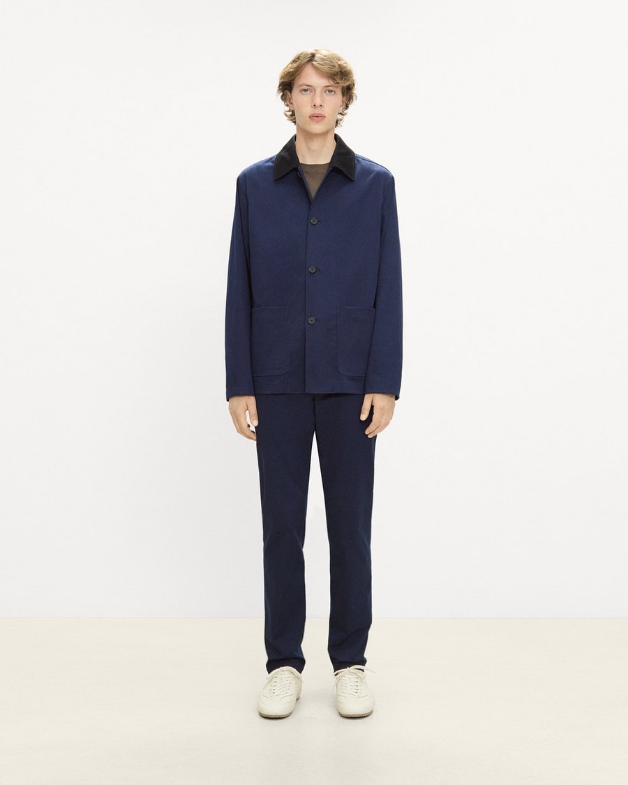Four-Button Jacket in Moonsoft Cotton