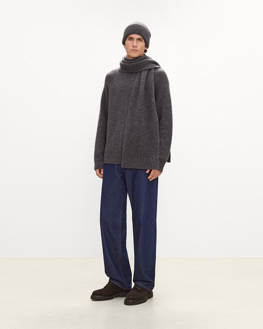 Beanie in Brushed Wool-Yak