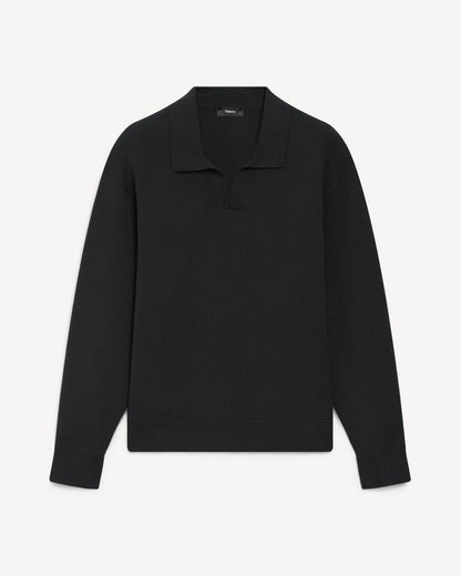 Open Collar Sweater in Light Bilen