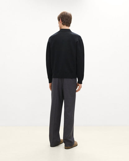 Open Collar Sweater in Light Bilen