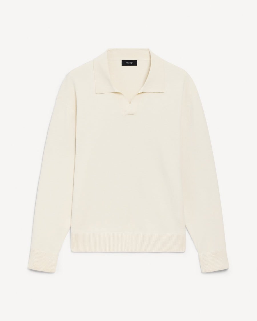 Open Collar Sweater in Light Bilen
