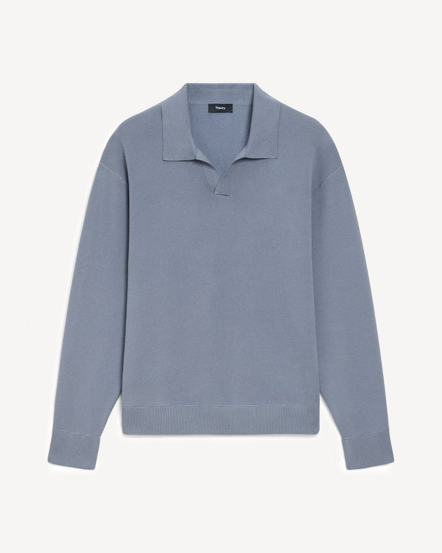 Open Collar Sweater in Light Bilen