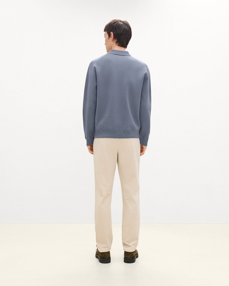 Open Collar Sweater in Light Bilen