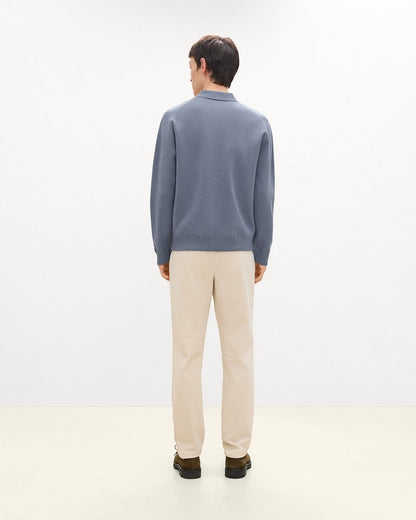 Open Collar Sweater in Light Bilen