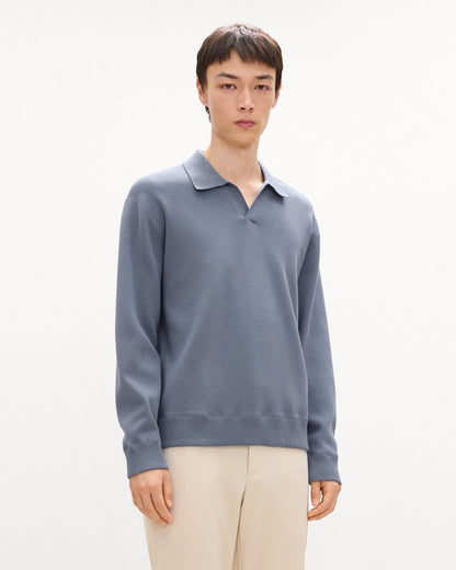 Open Collar Sweater in Light Bilen