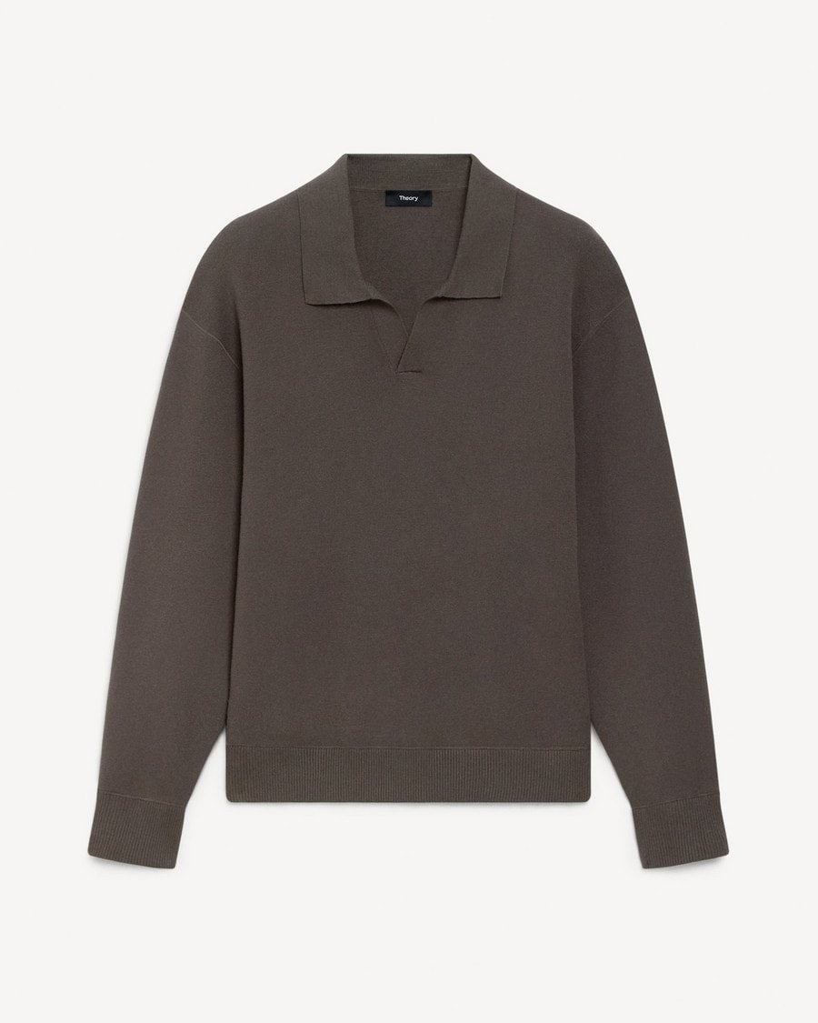 Open Collar Sweater in Light Bilen