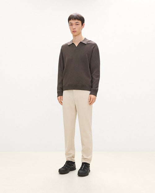 Open Collar Sweater in Light Bilen
