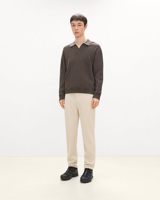Open Collar Sweater in Light Bilen