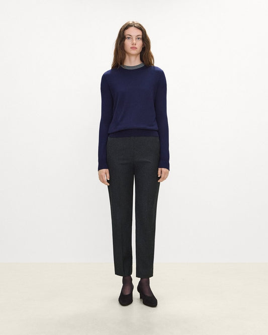 Marcee Cropped Pant in Sleek Flannel