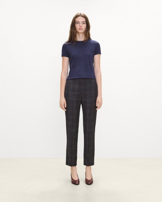 Marcee Cropped Pant in Plaid Sleek Flannel