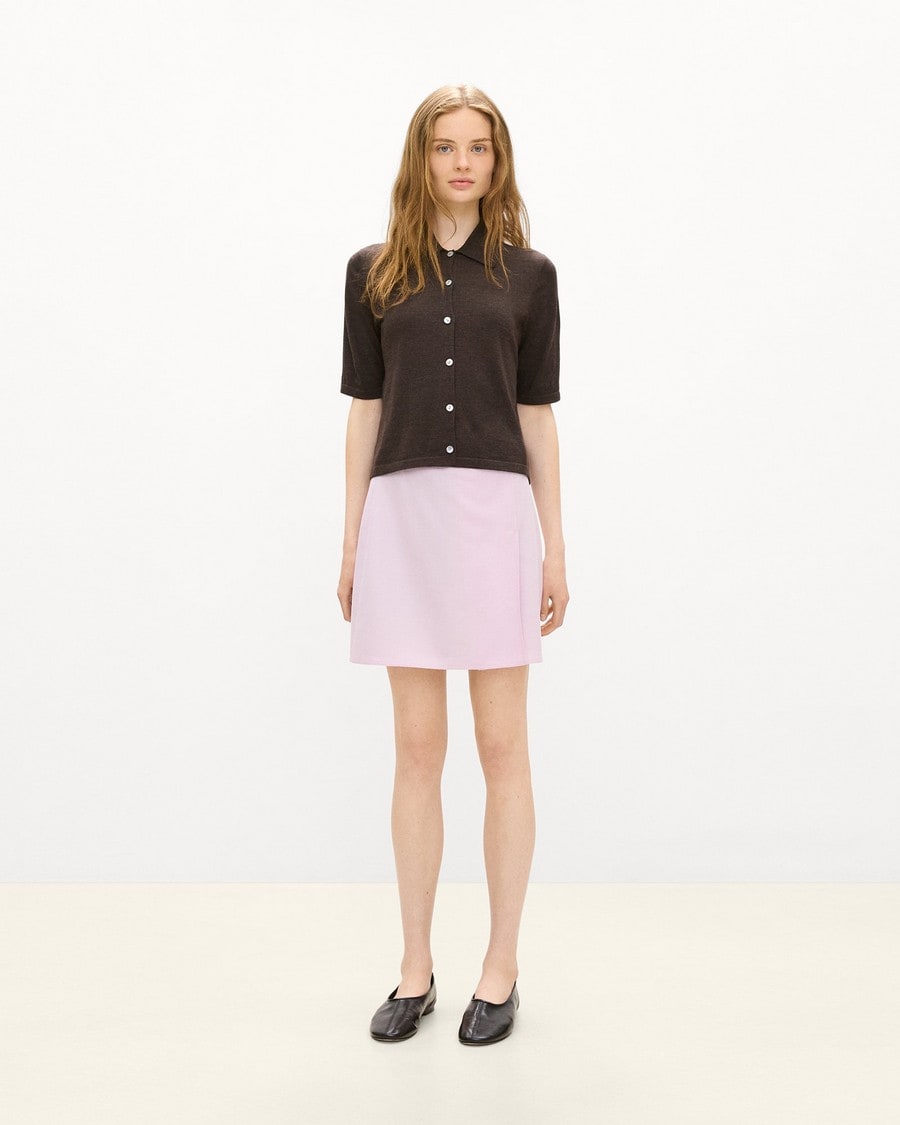 A-Line Mini Skirt in Sleek Flannel