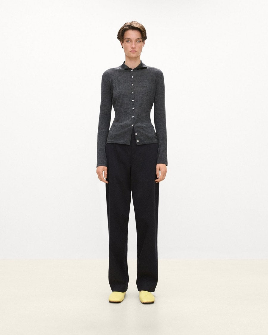 Turtleneck Cardigan in Regal Wool