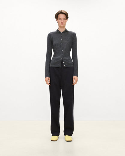 Turtleneck Cardigan in Regal Wool