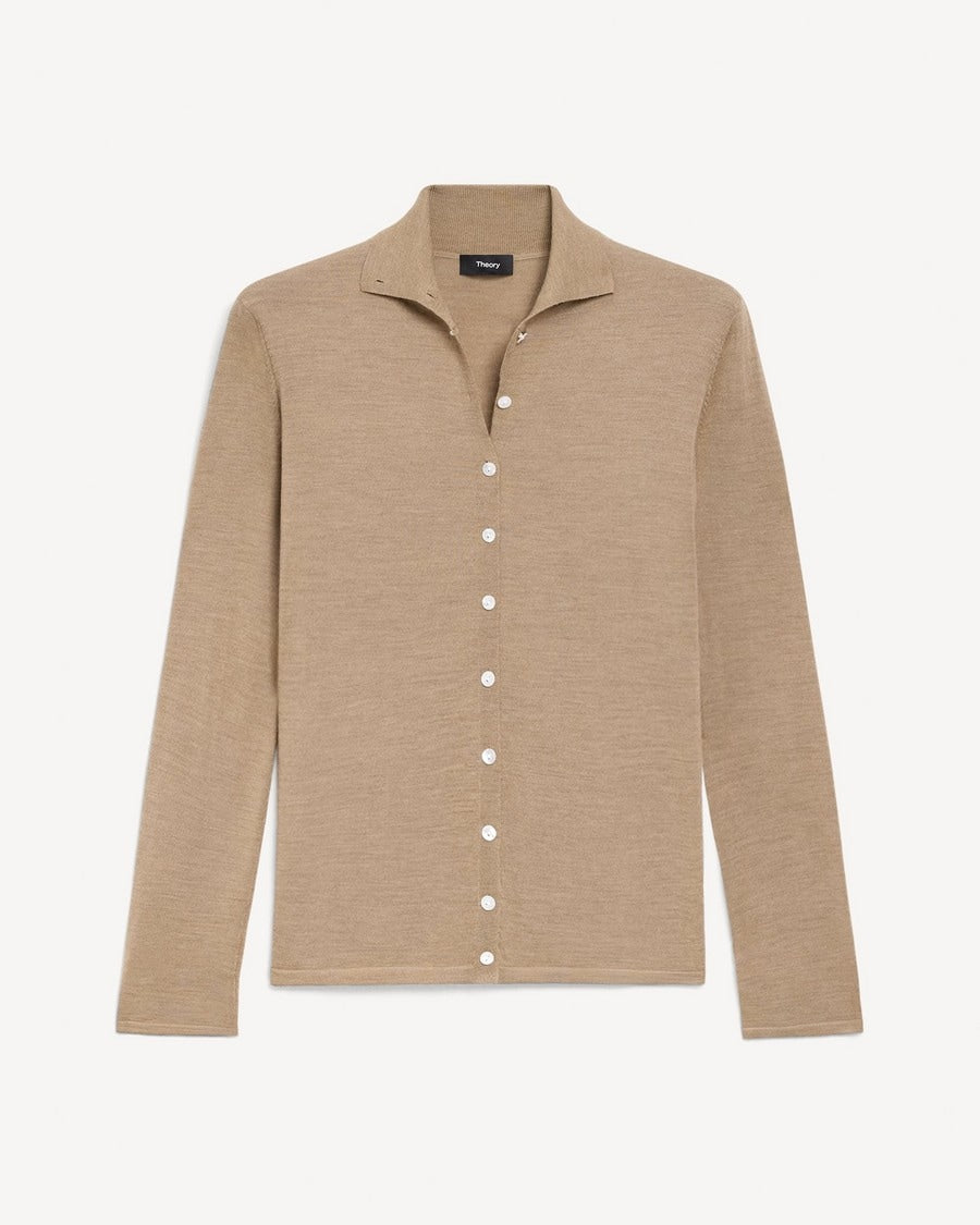 Turtleneck Cardigan in Regal Wool