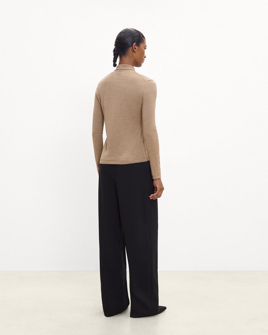 Turtleneck Cardigan in Regal Wool