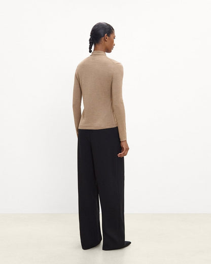 Turtleneck Cardigan in Regal Wool