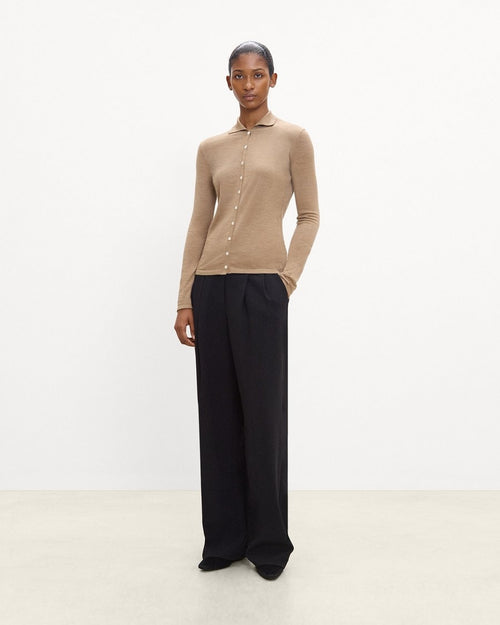 Turtleneck Cardigan in Regal Wool