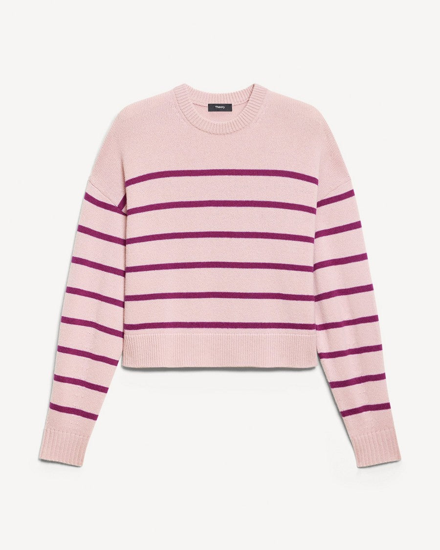 Striped Crewneck Sweater in Cashmere