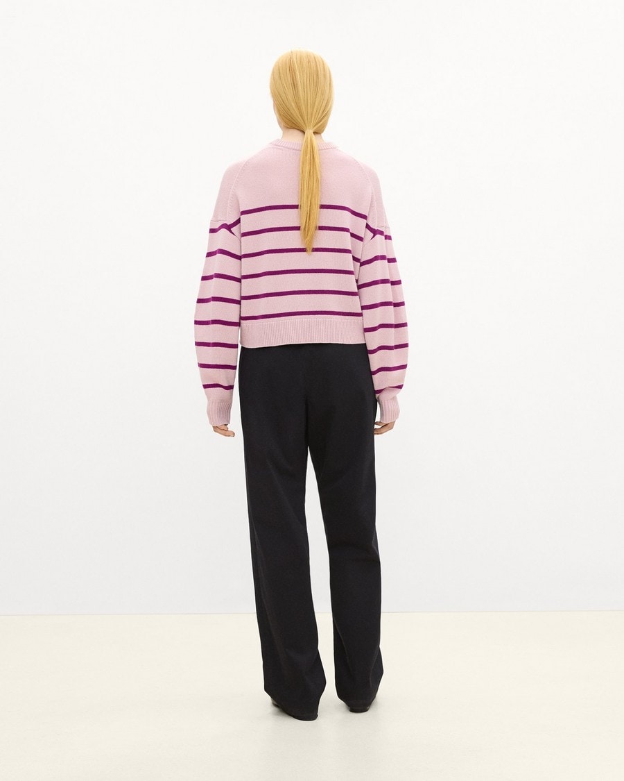Striped Crewneck Sweater in Cashmere