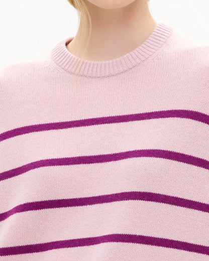 Striped Crewneck Sweater in Cashmere