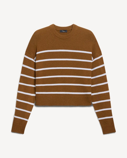 Striped Crewneck Sweater in Cashmere
