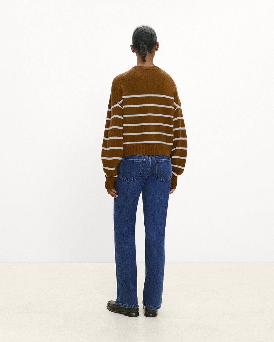 Striped Crewneck Sweater in Cashmere
