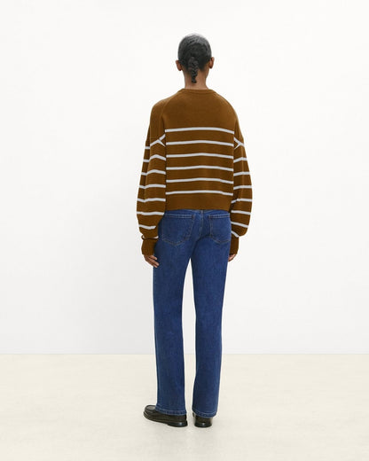 Striped Crewneck Sweater in Cashmere