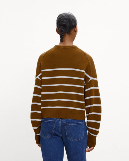 Striped Crewneck Sweater in Cashmere