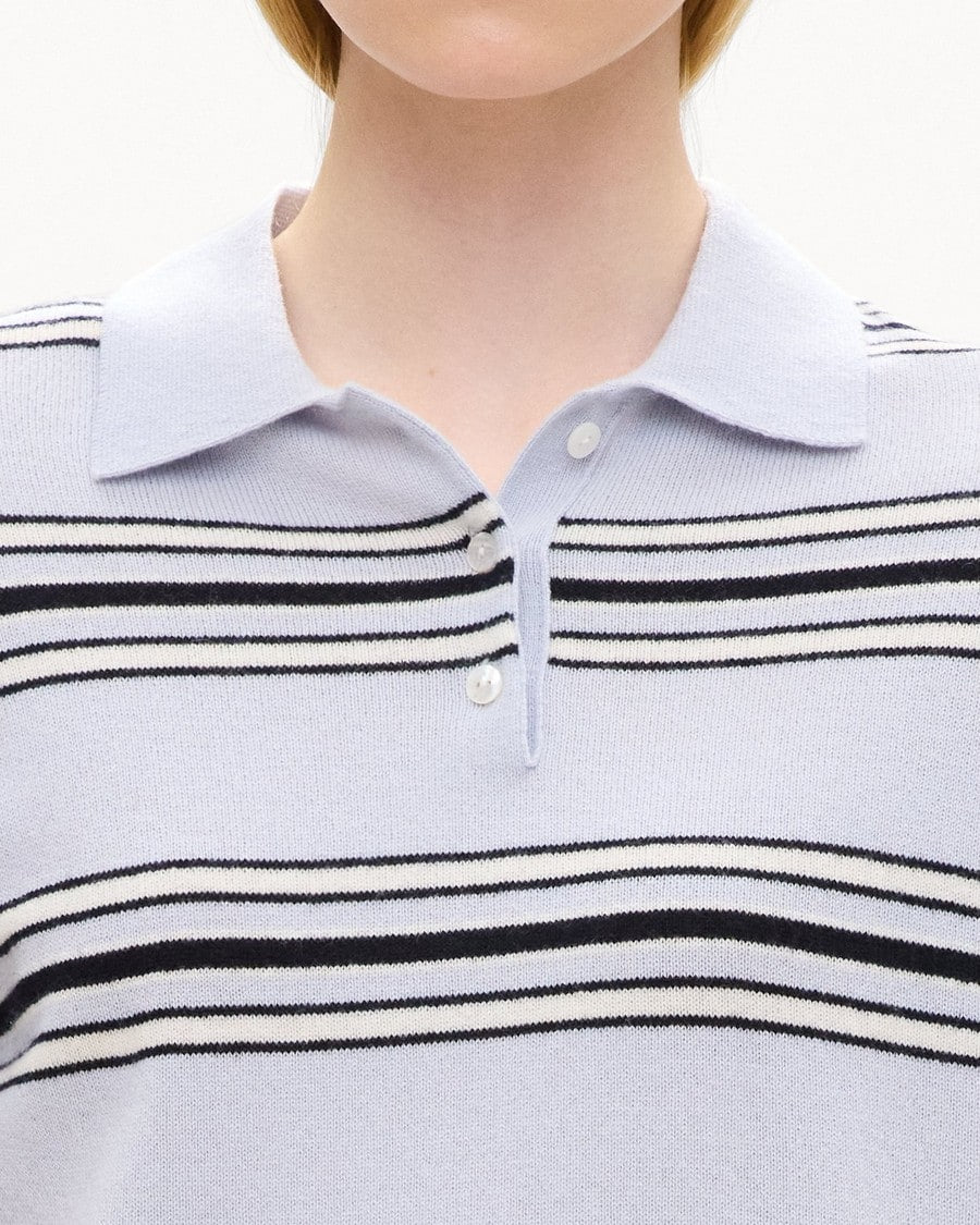 Striped Polo Shirt in Cashmere