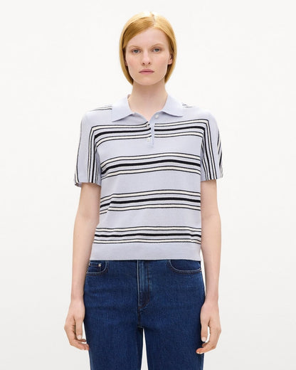 Striped Polo Shirt in Cashmere