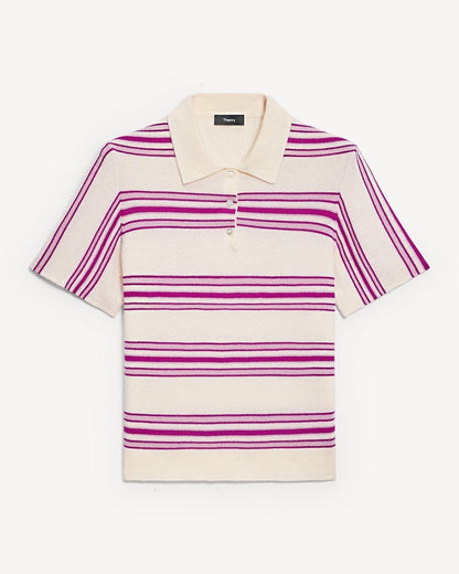 Striped Polo Shirt in Cashmere