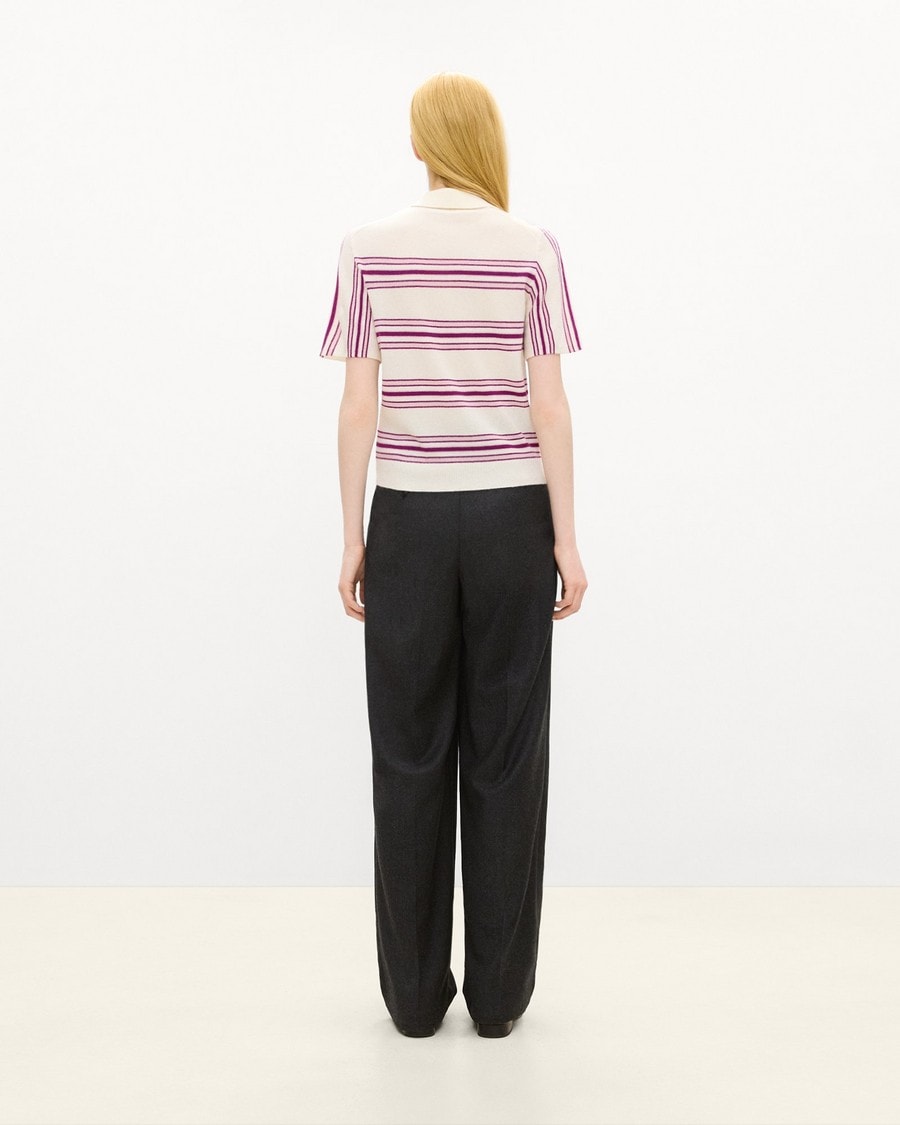 Striped Polo Shirt in Cashmere